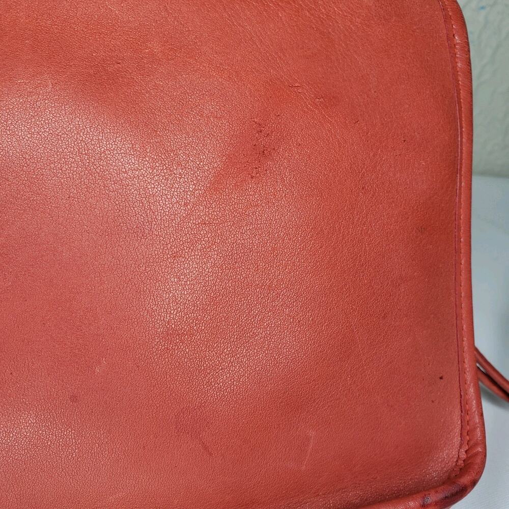 Vintage Coach NYC Bonnie Cashin Shoulder Bag Clutch 9455 RED Anchor Brass - Picture 6 of 16